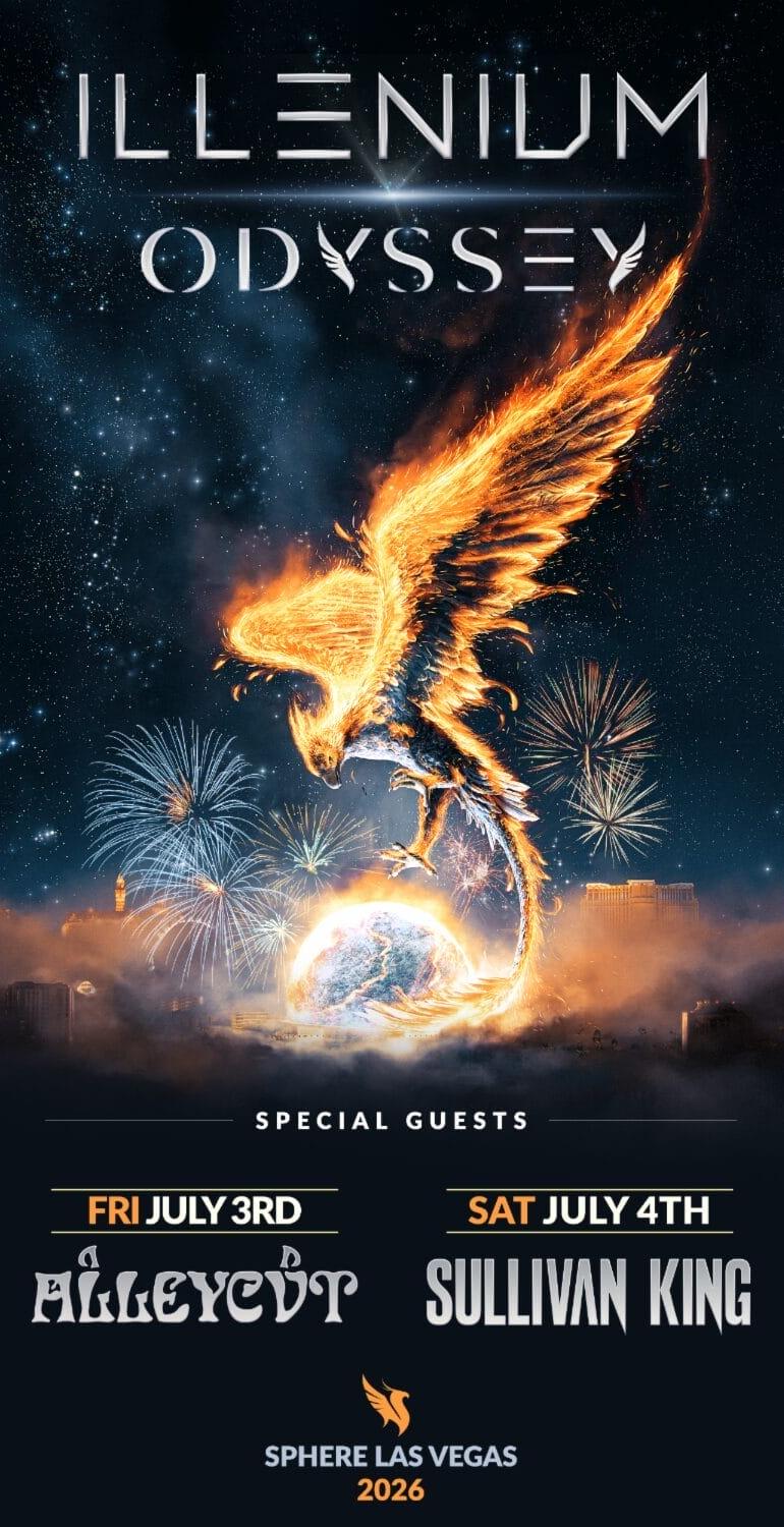 ILLENIUM Announces ALLEYCVT and Sullivan King as Final Guests for ‘ODYSSEY’ at Sphere